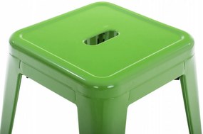 Stohovateľná kovová stolička Arm - Zelená