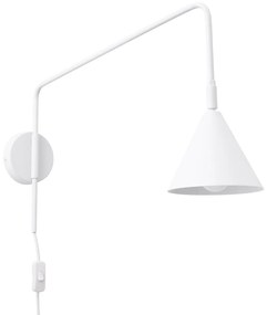 Biele nástenné svietidlo do zásuvky Zylo – Sollux