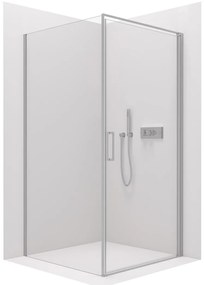 Cerano Porte, 1-krídlový sprchovací kút 80x80 cm, 8mm číre sklo, chrómový profil, CER-CER-413540