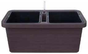 Plastia Samozavlažovací truhlík Berberis DUO, čokoláda, Plastia, 78 cm