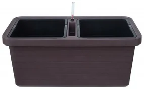 Plastia Samozavlažovací truhlík Berberis DUO, čokoláda, Plastia, 78 cm