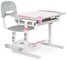 Tommi XL, súprava detského písacieho stolíka a stoličky, výškovo nastaviteľný stôl a ergonomická stolička, od 4 - 10 rokov