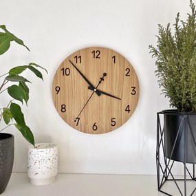 SENTOP | Nástenné hodiny z dubového dreva – moderný minimalistický dizajn | SENTOP MAS002-A-akcia20 analógové
