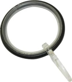 Záclonové krúžky (10 ks) Jana 22/25 mm, čierny kov%