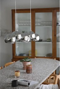 Kovové závesné svietidlo v striebornej farbe s kovovým tienidlom Cupolo – Markslöjd