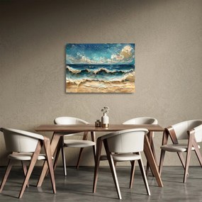Sklenený obraz - Maľba mora (70x50 cm)