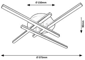 Rabalux - LED stropné svietidlo 4xLED/25W/230V