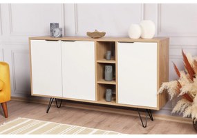 Konzolasztal Clara Console - Oak, White