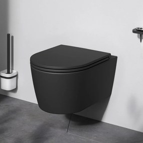 Závesné WC AM.PM Func CFA1700MBSC bezokrajové, so sedadlom Microlift, čierne