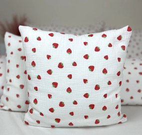 INTERMEDIC SK Obliečka na vankúšik Mušelín strawberry 40x40 cm