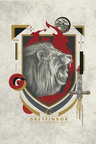 Umelecká tlač Harry Potter - Gryffindor Crest