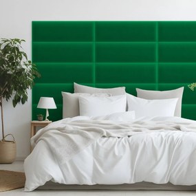 Zamatový čalúnený panel - Obdĺžnik - 80x20cm Farba: Zelená