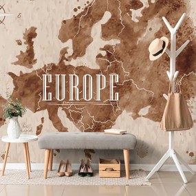 Tapeta retro mapa Európy - 450x300