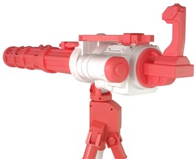 Lean Toys Bublifuk v tvare Zbrane na stojane - ružová