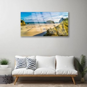 Obraz plexi Pláž kamene krajina 100x50 cm
