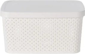 Úložný box s vekom Diamond 3,5 l, čierny/biely%