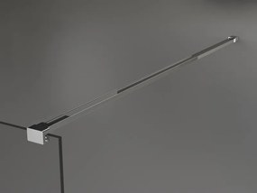 Mexen Kioto sprchová zástena 110x200 cm 8 mm, chrómový profil, sklo čierny vzor 2, 800-110-101-01-78