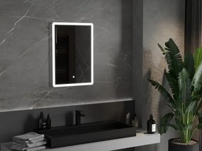 Mexen Navia osvetlené kúpeľňové zrkadlo 50 x 70 cm, LED 6000K, antifog - 9803-050-070-611-00