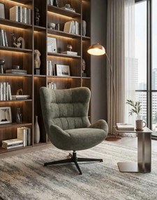 Otočné kreslo Velo, zelené