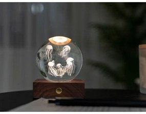 Tmavohnedá svetelná dekorácia na USB Amber – Gingko