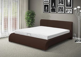 Nabytekmorava Luxusná posteľ SEINA NEW 200x180cm s MOT otváraním ÚP farba čalúnenia: EKO koža sivá