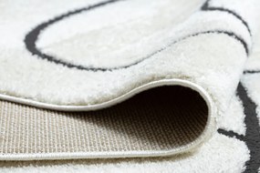 Dywany Łuszczów, Kusový koberec Mode 8377 abstract cream/black, 240x330, biela, chodba / predsieň