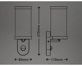 Briloner 3628-016 - Vonkajšie nástenné svietidlo 1xE27/12W/230V IP44 biela