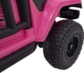 Ramiz Terénne auto OFF-ROAD 3.0 pre deti ružové + diaľkové ovládanie + pomalý štart + pásy + LED a zvuky