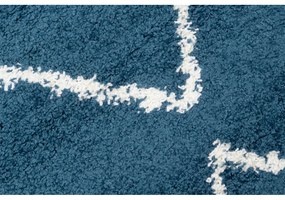 Kusový koberec Shaggy Prata modrý atyp 80x200cm