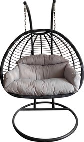 Dvoumístné závěsné křeslo Gaspar šedé