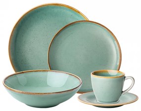 Lunasol - Porcelánový set 30 ks - Sand tyrkysový – Gaya (W0106)