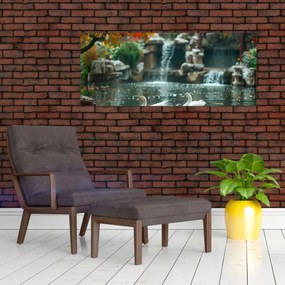 Obraz - Ázijské jazierko (120x50 cm)