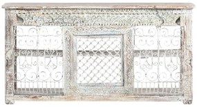 furniture-nabytek.cz - Masívny barový pult Zambezi z lakovaného dreva, biely – 180×45×95 cm