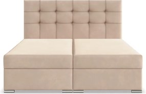 Manželská posteľ ELDA Velvet 160×200 cm béžová