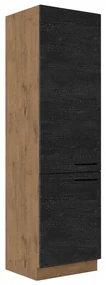 Kuchynská skrinka Woodline 60 LO-210 2F, Farby: dub lancelot + dark wood