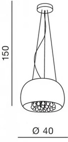 Azzardo AZ0699 - Luster na lanku BURN 5xG9/40W/230V