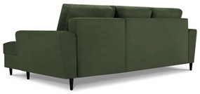 Zelená menčestrová rozkladacia/s úložným priestorom rohová pohovka (pravý roh/s leňoškou) Kyoto – Cosmopolitan Design