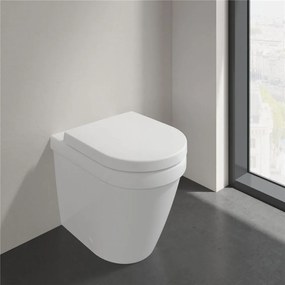 VILLEROY &amp; BOCH Architectura samostatne stojace WC s hlbokým splachovaním bez vnútorného okraja, 370 x 540 mm, biela alpská, s povrchom CeramicPlus, 5690R0R1