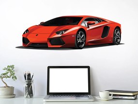 Lamborghini Aventador textilní prelepiteľná nálepka na stenu 50 × 16 cm