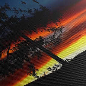 Obraz - Silueta vlka (120x50 cm)