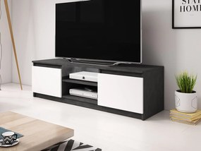 TV stolík Ziziko, Farby: dub sonoma / dub sonoma + biela, Osvetlenie: osvetlenie LED biele