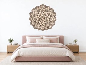 Šedobéžová květinová mandala arch 46 x 46 cm