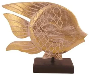 Dijk Dekoračná soška Fish, 29x34x10 cm, zlatá