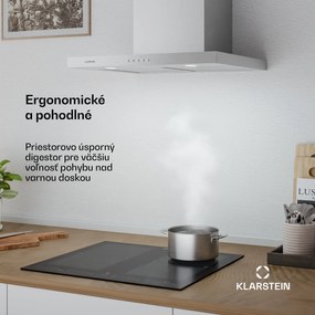 Klarstein Limelight, digestor, 60 cm, nástenný, 600 m³/h, strieborný