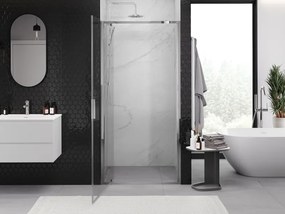 Mexen Exo, 1-krídlové sprchové dvere do otvoru 85 cm, 6mm číre sklo, chrómový profil, 8181-085-000-01-00