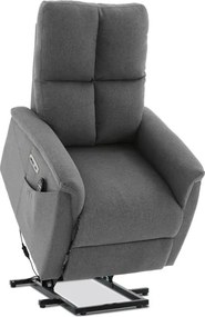 Polohovacie kreslo sivý, elektrické TV-929 GREY2