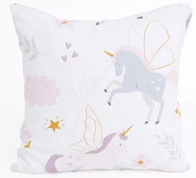 Bavlnená obliečka na vankúšik Renforcé 40 × 40 cm – Unicorn