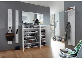 Biela skrinka na topánky Germania Adana, výška 120 cm