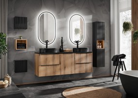 Comad Kúpeľňová skrinka závesná horná Qubik Nova Oak 26 dub coast evoke