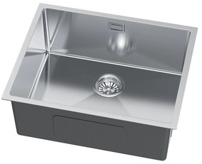 Erga HD, 1-komorový oceľový drez 540x440x210 mm, oceľová, ERG-MLS-HD5444